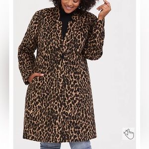 Torrid Leopard Wool Coat